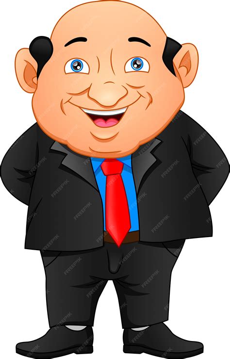 Premium Vector | Happy boss cartoon