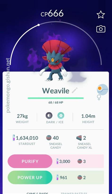 Weavile - Pokemon Go