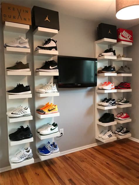 DIY Shoe Display with IKEA Lack Shelves