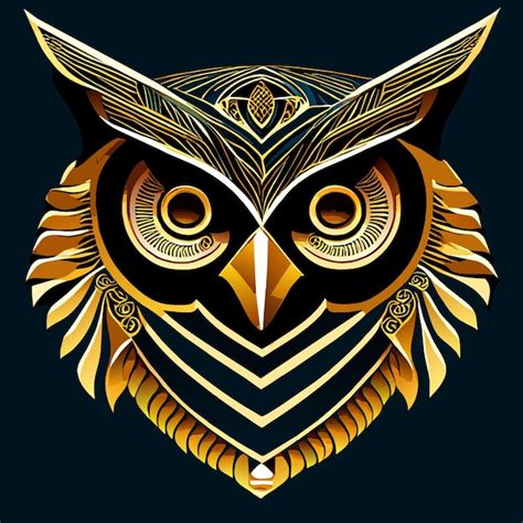 Premium Vector | Mystical owl concept enchanting shadows in graphic art