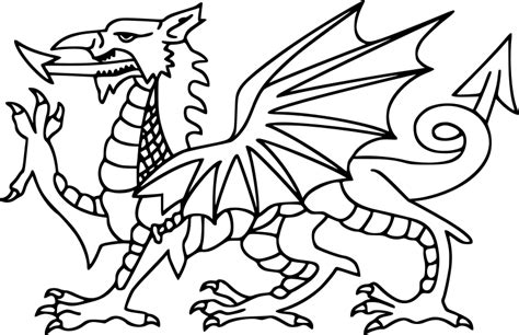 Stylised dragon (outline) - Openclipart