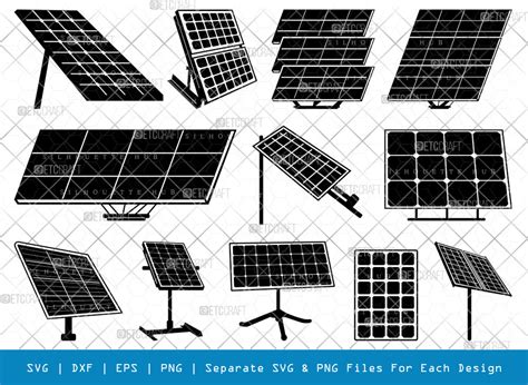 Solar Panel SVG Bundle, Solar Panel Silhouette, Solar Svg, Renewable ...