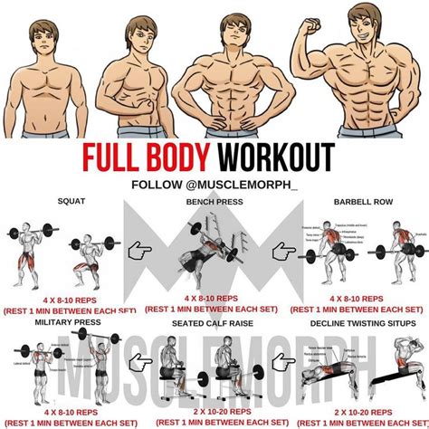 Full Body Workout by @musclemorph_ . If you want to build muscle mass ...