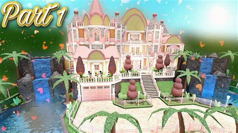 Bloxburg Floral Spring Castle Speedbuild Part 1/6 - YouTube