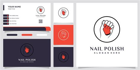 nail polish logo design with style and creative concept 11855196 Vector ...