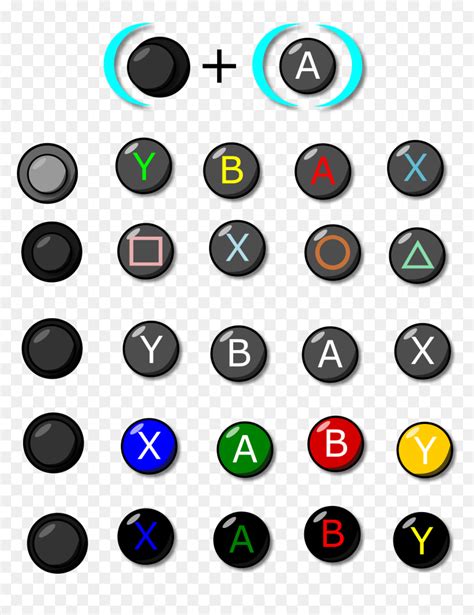 Uneven, But Here’s The Button Sheet For The Console - Xbox Controller Button Icons, HD Png ...