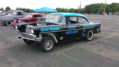 1956, Chevrolet, Chevy, Bel, Air, Gasser, Dragster, Drag, Pro, Stock ...