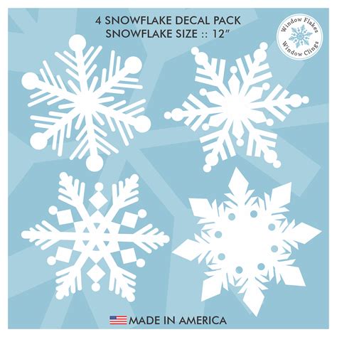 Snowflake Decals | Vinyl Snowflake Stickers | Window Flakes