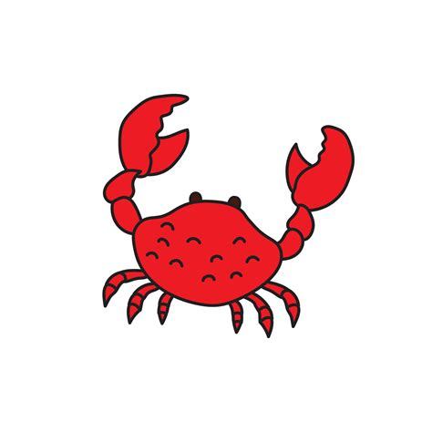 Vector illustration Kids drawing cute crab cartoon 25433207 Vector Art at Vecteezy