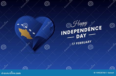 Banner or Poster of Kosovo Independence Day Celebration. Waving Flag. Vector Illustration. Stock ...