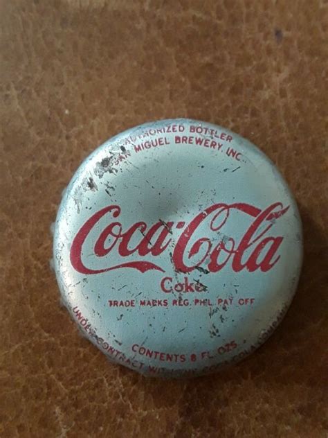 Old Cork Bottle Cap Coca Cola SAN MIGUEL BREWERY PHILIPPINES -- Antique Price Guide Details Page