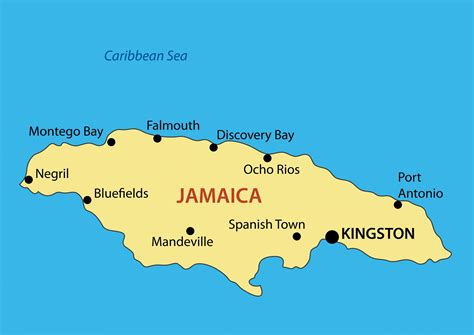 Jamaica ciudades mapa - Mapa de jamaica ciudades (Caribe - Américas)