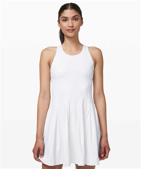 Lululemon Court Crush Tennis Dress - White - lulu fanatics