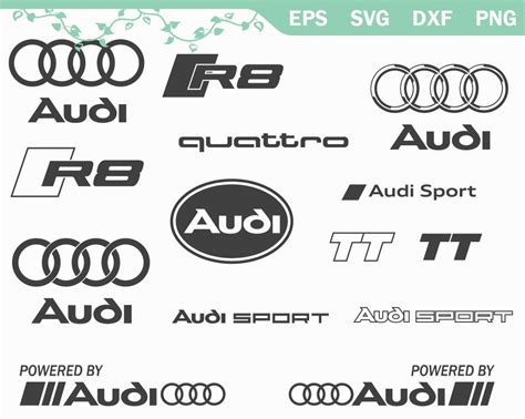 14 Audi SVG, Dxf, Eps, Png, Logo Audi Vector, Logo TT R8 Quattro Cricut, Cut File, Fairy Print ...