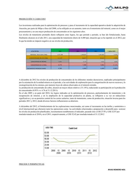 Compañía minera milpo atacocha | PDF