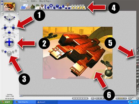 The Bryce interface - 3d Space Models