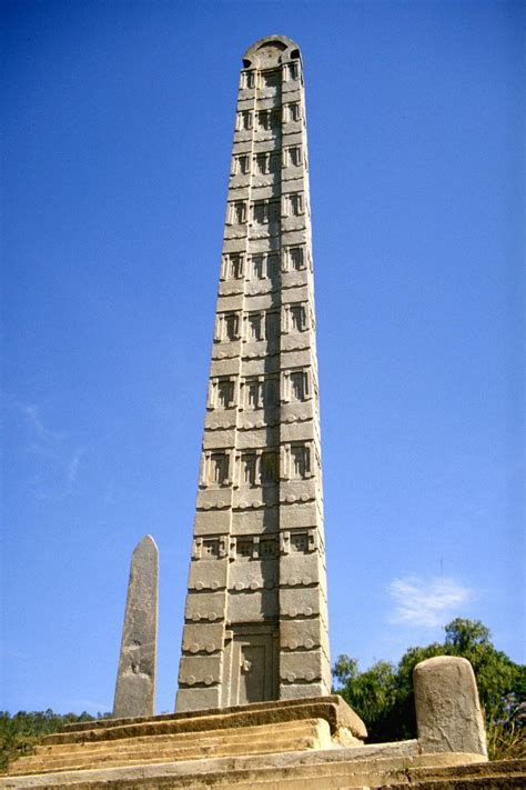 ANCIENT ART — King Ezana’s Stele, the 70 foot central obelisk...