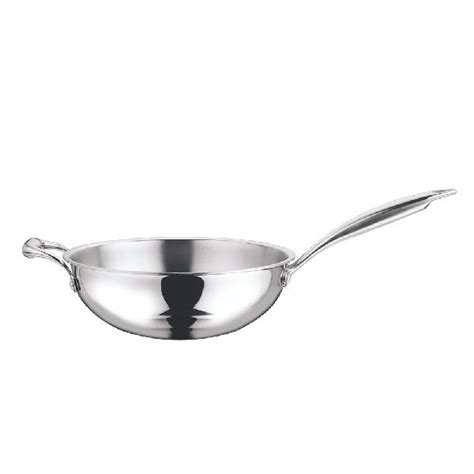 Stainless Steel Wok at best price INR 2,163 / Piece in Mumbai from Vinod Cookware | ID:5922619