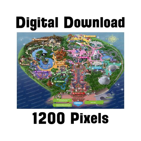 Disneyland Park Karte Digitaler Download - Etsy.de