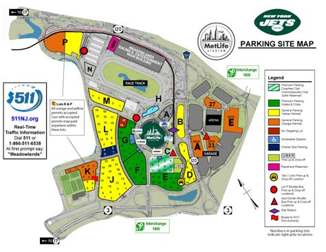 Metlife Stadium Parking Lot Map - Big Bus Tour Map