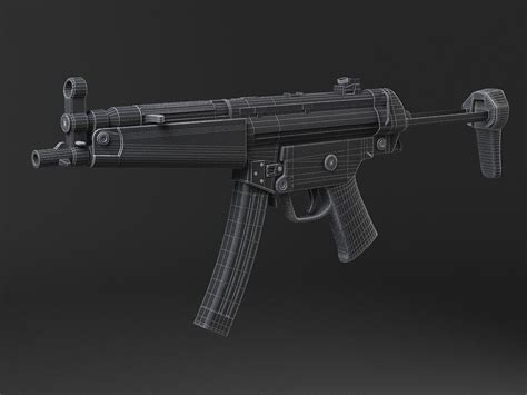 MP5A5 submachine gun 3D Model $39 - .3ds .c4d .fbx .lwo .max .obj - Free3D