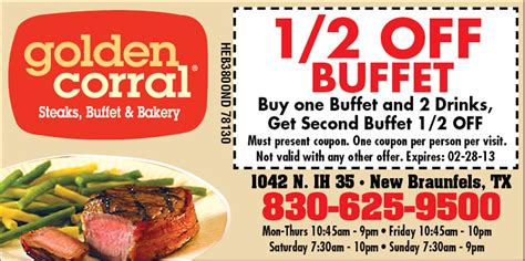 coupons for golden corral: Golden Corral Buffet Coupons