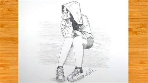 Depressed Girl Sketch