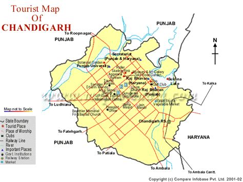 Chandigarh Map, Chandigarh map, maps of chandigarh, Tourist map of chandigarh, travel map of ...