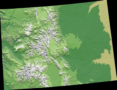 Map of Colorado (Topography) : Worldofmaps.net - online Maps and Travel Information