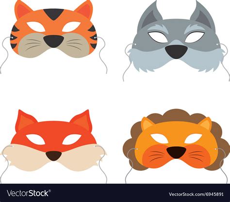 Animals mask Royalty Free Vector Image - VectorStock