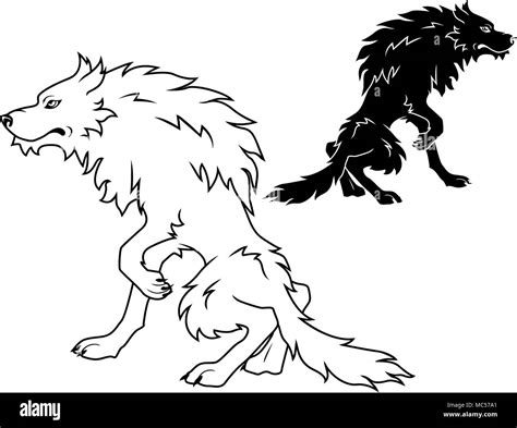 Big wolf Stock Vector Images - Alamy