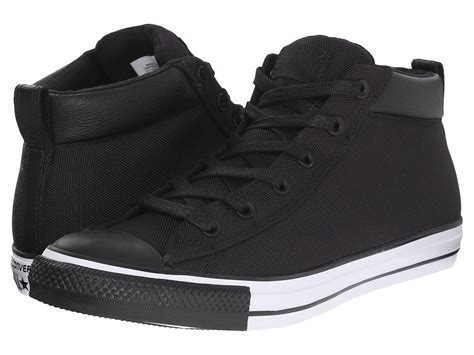 Converse Chuck Taylor® All Star® Street Nylon Leather Hi in Black for Men | Lyst