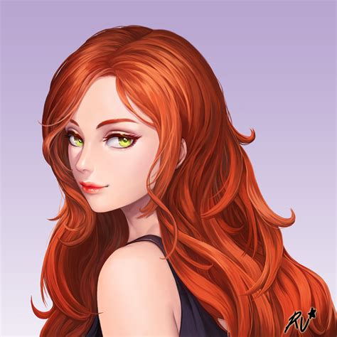 Red hair girl anime – Artofit