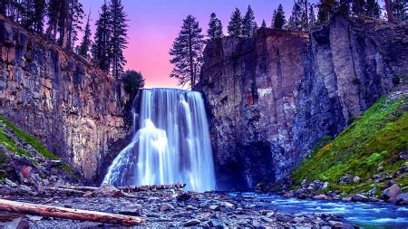 Waterfall Pretty Backgrounds Nature - Krissys Quilting