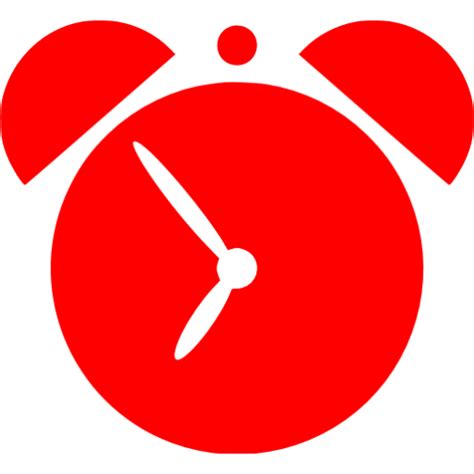 Red alarm clock 2 icon - Free red alarm clock icons