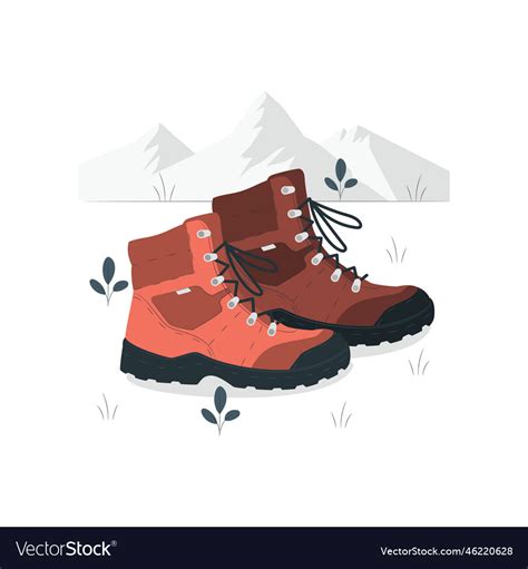 Hiking boots concept Royalty Free Vector Image