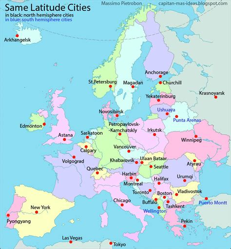 BlogBis: Ciudades y latitudes