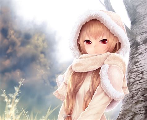 girl, anime, winter Wallpaper, HD Anime 4K Wallpapers, Images and Background - Wallpapers Den