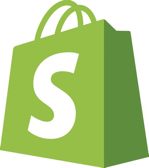 Shopify logo in transparent PNG and vectorized SVG formats