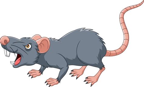 Cartoon rat with angry expression 8605105 Vector Art at Vecteezy