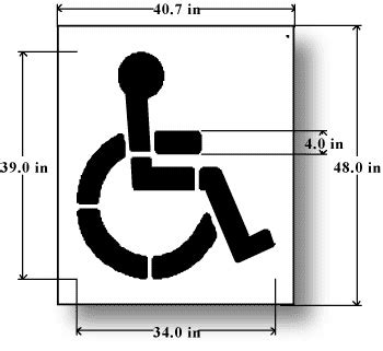 Handicap Parking Stencil By State | Alphabet Signs