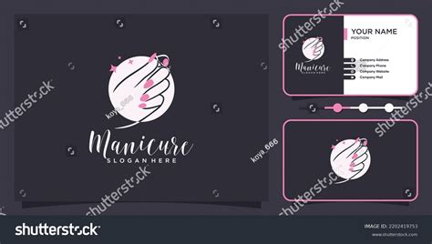 Nail Polish Logo Design Template Creative Stock Vector (Royalty Free ...