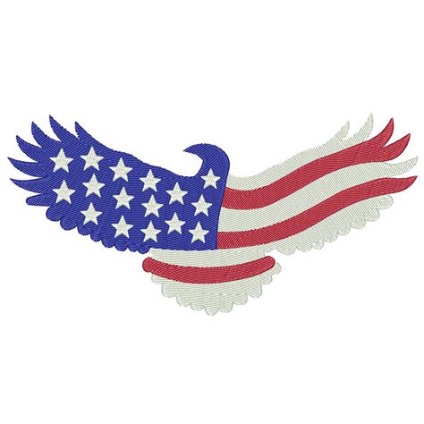 American Flag Eagle Embroidery Design - Sewing Divine