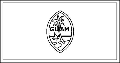 Guam flag coloring picture