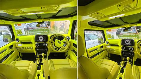 First-Ever Mahindra Thar with Full Neon Green Interior » Car Blog India