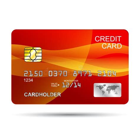 Red Credit Card stock illustration. Illustration of banking - 42432584