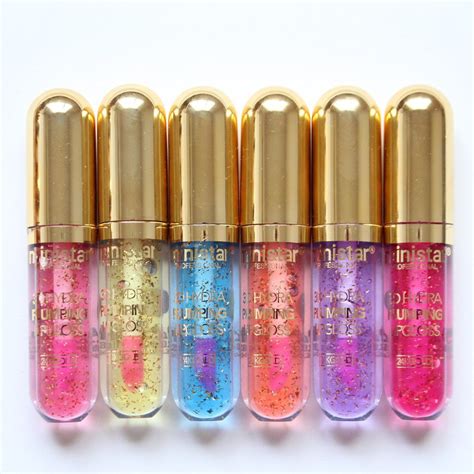 Glitter Lip Plumper Gloss 24K Golden Sequins Hydra Plumping Lipgloss ...