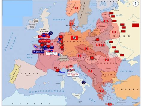 Map of World War II