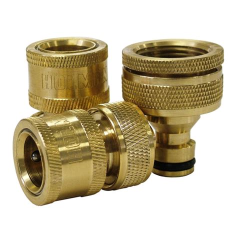 Holman 3 Piece Brass Hose Connector Set 12mm - OZTackle Fishing Gear