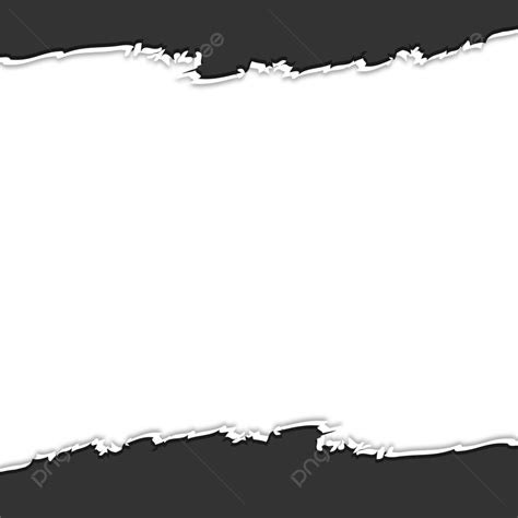 Torn Paper Effect Frame Black Color On Transparent Background Vector, Torrent, Black ...